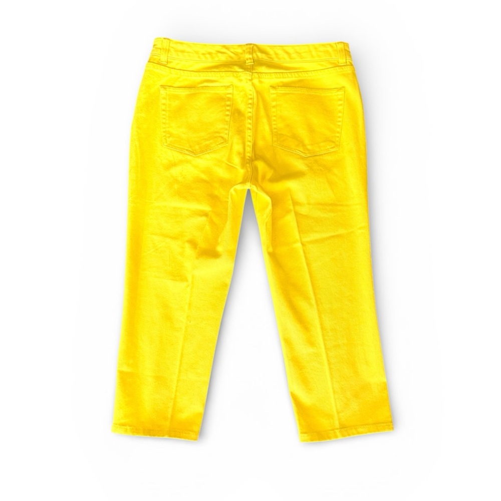 Chaps by Ralph Lauren women’s 8 capri cropped yellow denim jeans